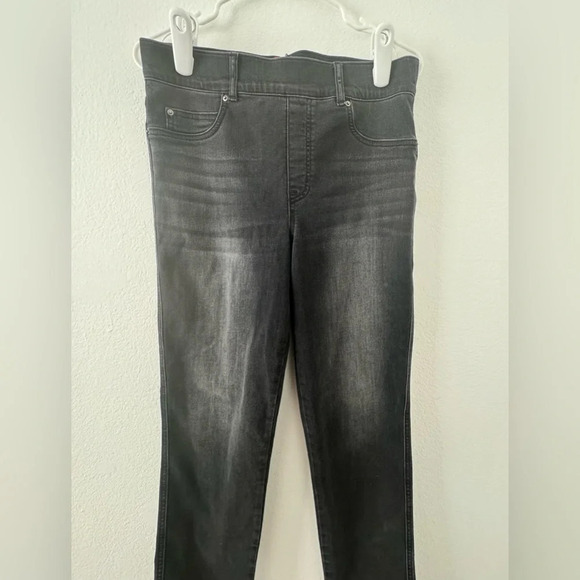 Spanx Vintage Wash Black Denim Jean Legging Jegging Size Medium - Picture 2 of 9